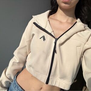Alphalete Cream Zip-Up Hoodie